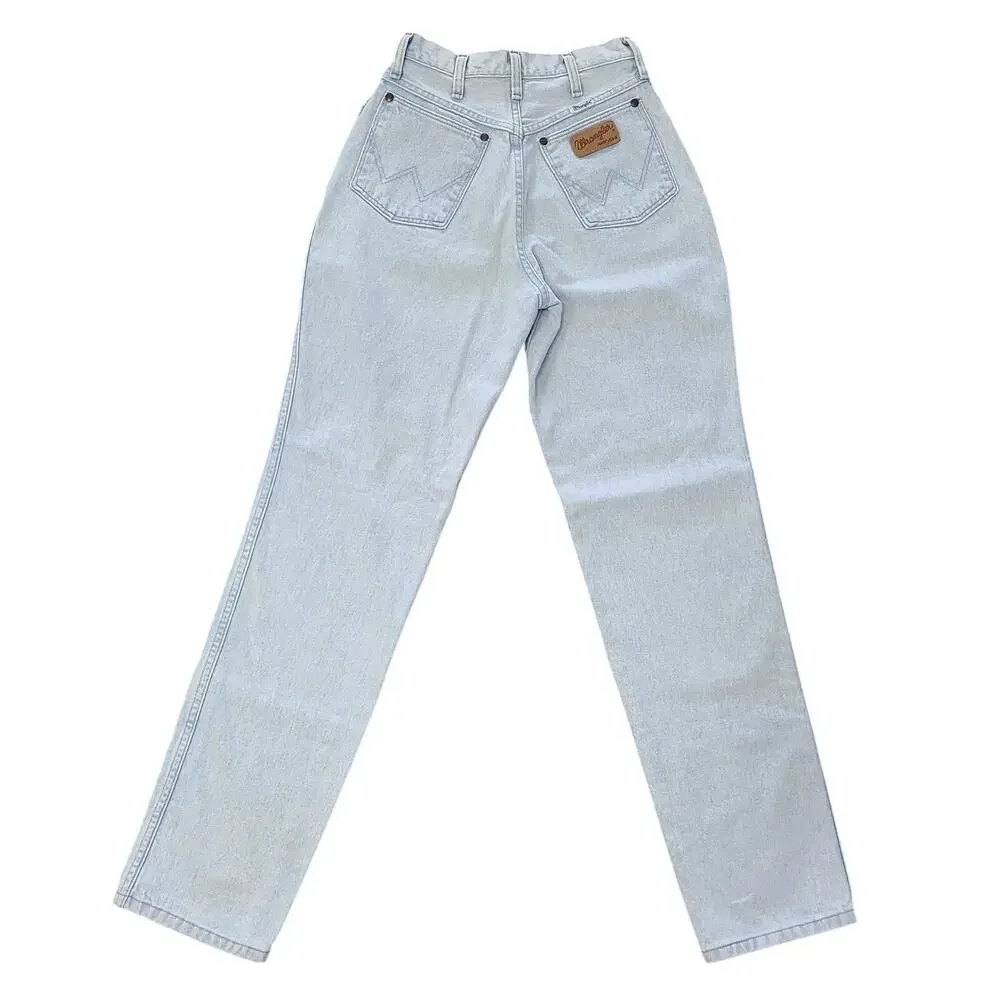 VTG Wrangler Riata Womens Size 7/8 x 34 Taper Cowboy Western Bareback Denim - Picture 2 of 13